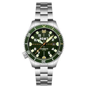 NWT Authentic Rgmt Recon Diver Automatic Green Dial Men's Watch